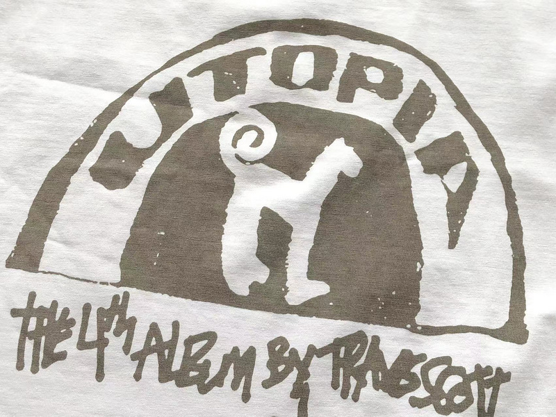 Футболка Travis Scott Astroworld Spot With Front Inscription And Cat Print Back "White" фото № 7