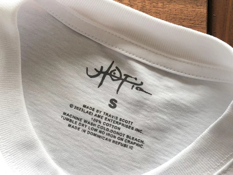 Футболка Travis Scott Astroworld Spot With Front Inscription And Cat Print Back "White" фото № 3