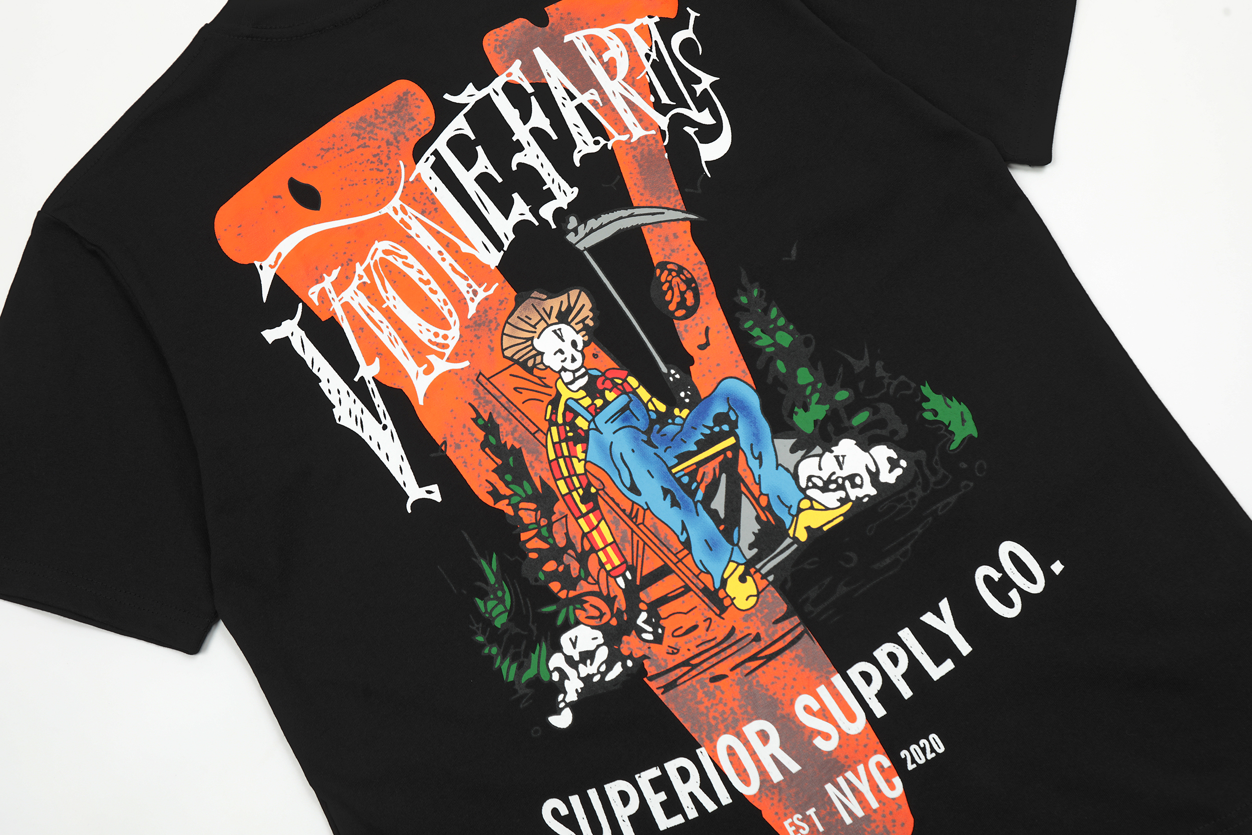 Футболка Vlone Farms Garden Skeleton "Black" фото № 7