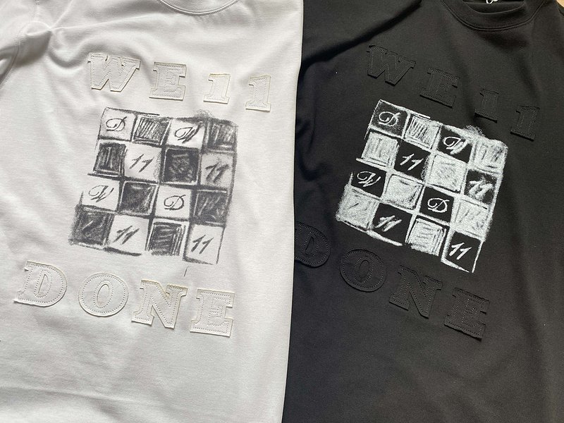 Футболка We11done Chess Board "Black" фото № 2