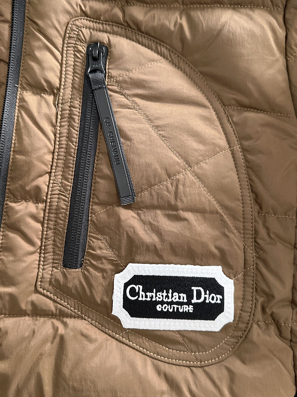 Пуховик Christian Dior Couture Fron Logo "Brown" фото № 8