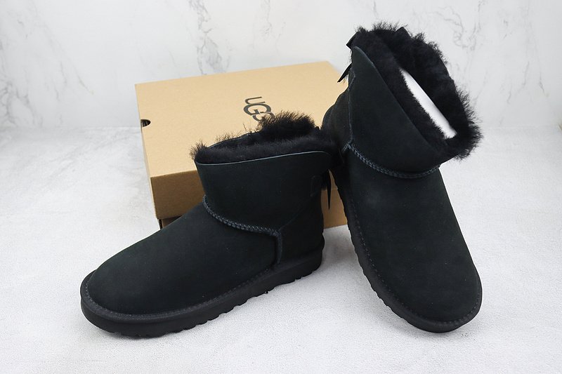UGG Bailey Bow Mini "Black" фото № 7