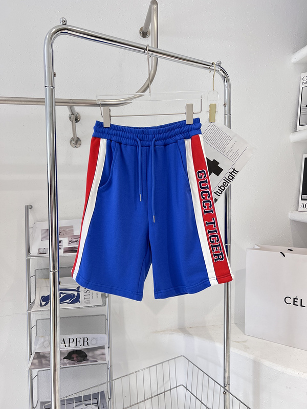 Шорты Gucci Inscription Tiger "Blue" фото № 5