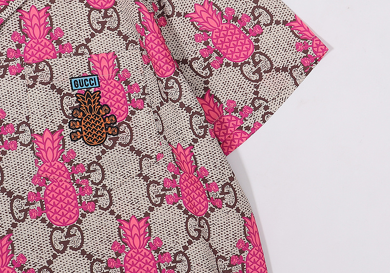 Рубашка Gucci With Pineapples "Pink" фото № 4