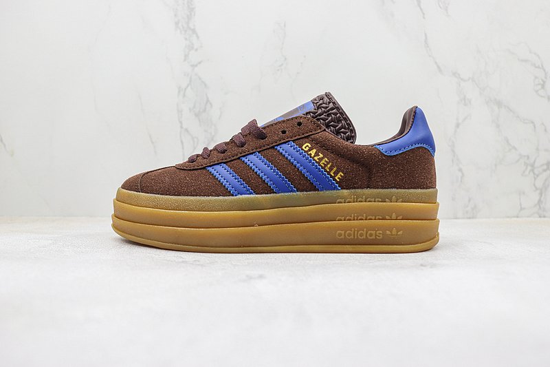 Adidas Gazelle Bold "Dark Brown/Blue" фото № 2