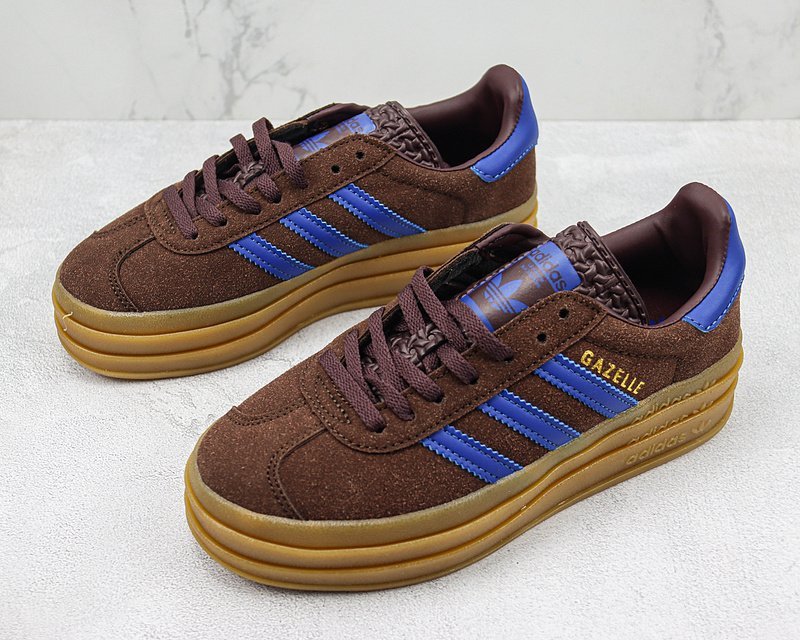 Adidas Gazelle Bold "Dark Brown/Blue" фото № 5