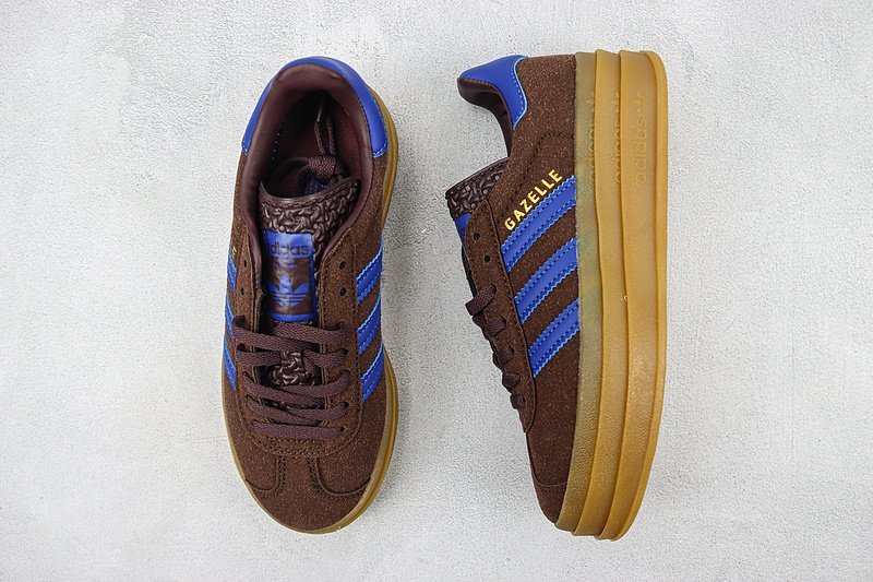 Adidas Gazelle Bold "Dark Brown/Blue" фото № 6