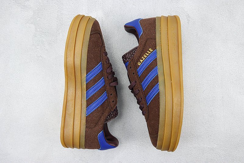Adidas Gazelle Bold "Dark Brown/Blue" фото № 7