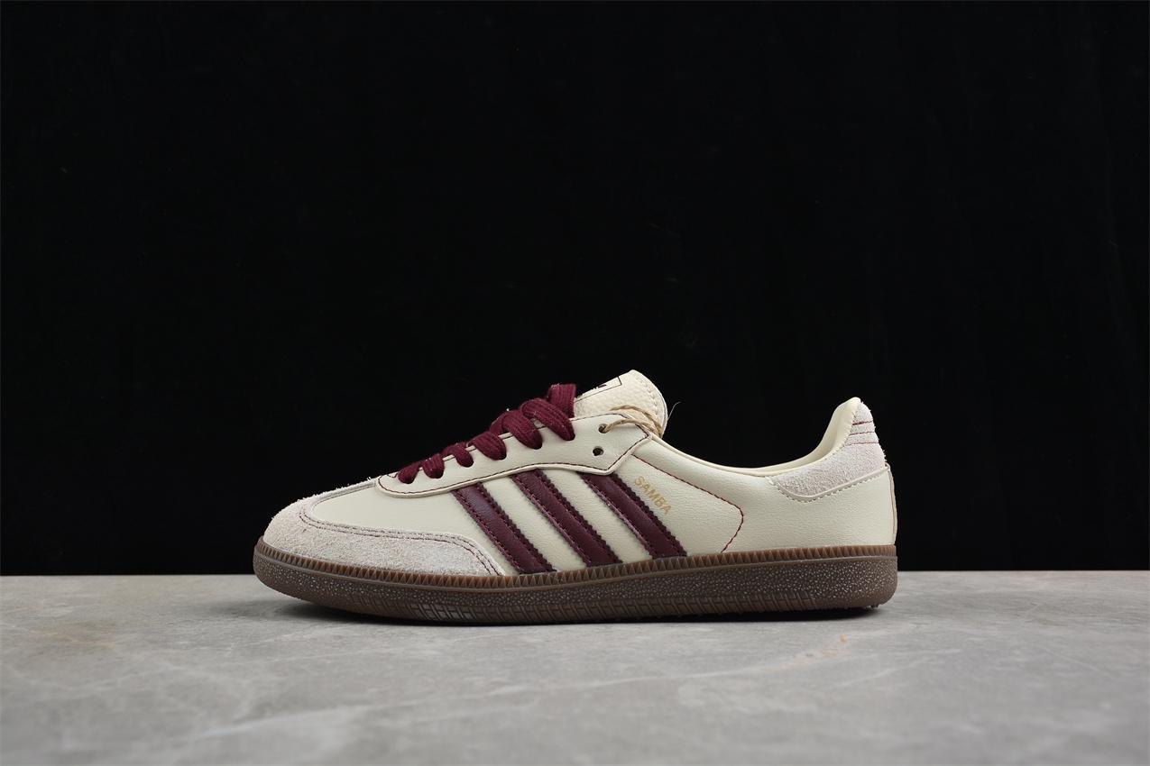 Adidas Samba OG "Wonder White Maroon" фото № 2