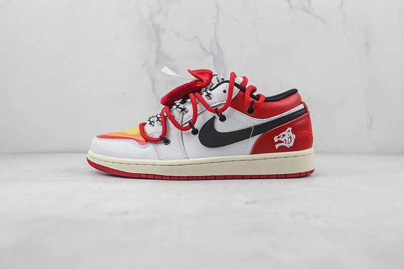 Air Jordan 1 Low CNY "White/Red/Black" фото № 2