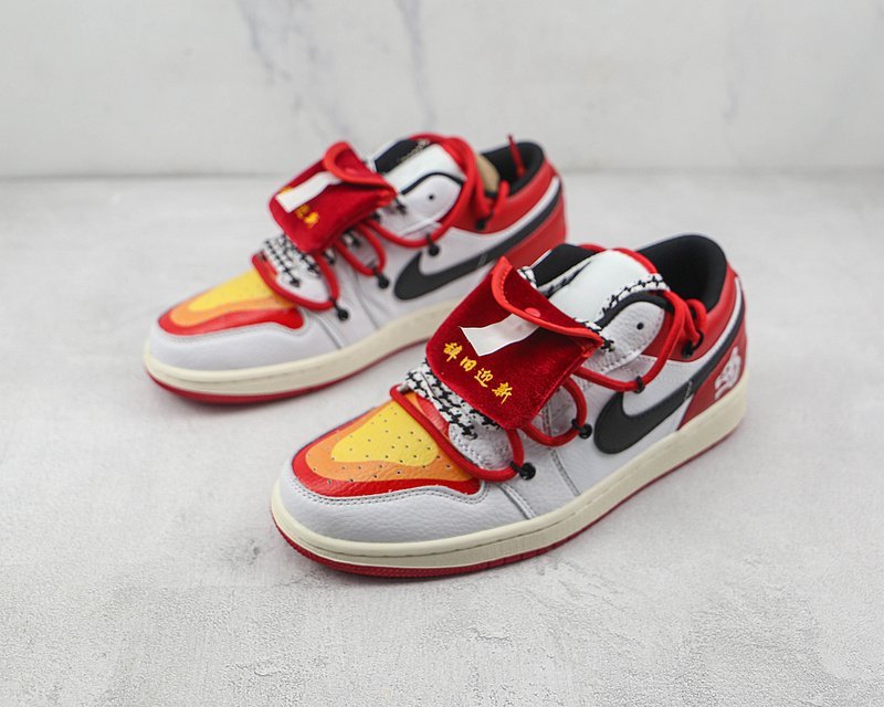 Air Jordan 1 Low CNY "White/Red/Black" фото № 5