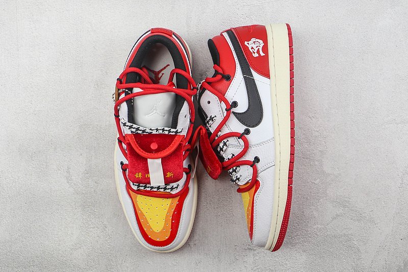 Air Jordan 1 Low CNY "White/Red/Black" фото № 6