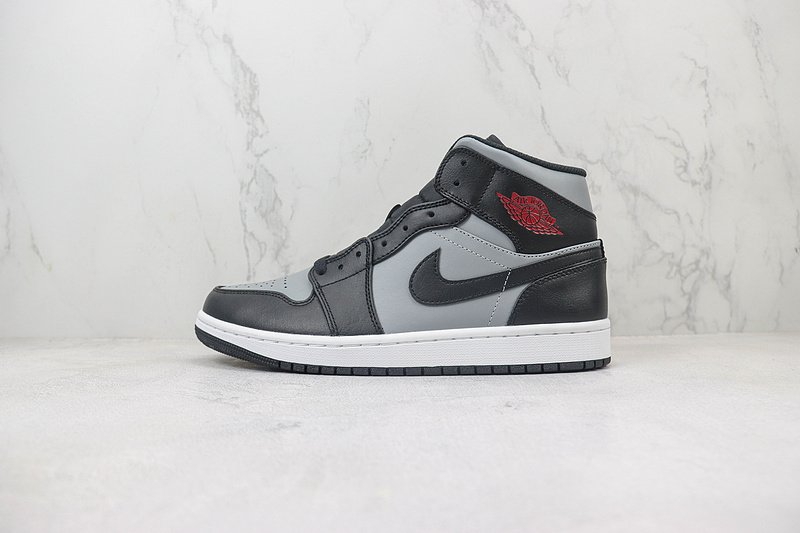 Air Jordan 1 Mid "Core Black/Smoke Grey/Red" фото № 2