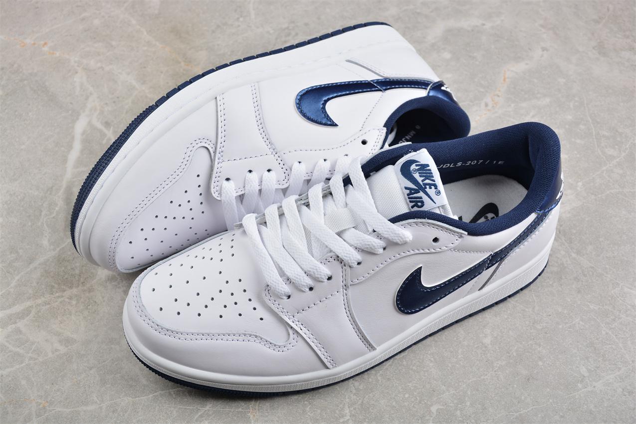 Air Jordan 1 Low Retro "85 Metallic Navy White" фото № 3
