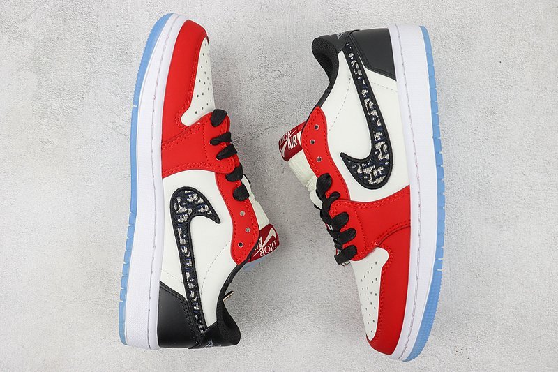 Dior x Air Jordan 1 Low "Dior/Red&Black" фото № 6