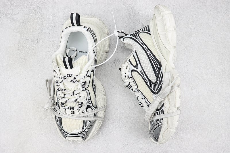 Balenciaga 3XL "Cream White/Mesh/Black/Silver" фото № 6