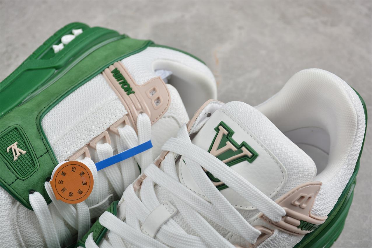 Louis Vuitton Trainer "White/Green" фото № 8