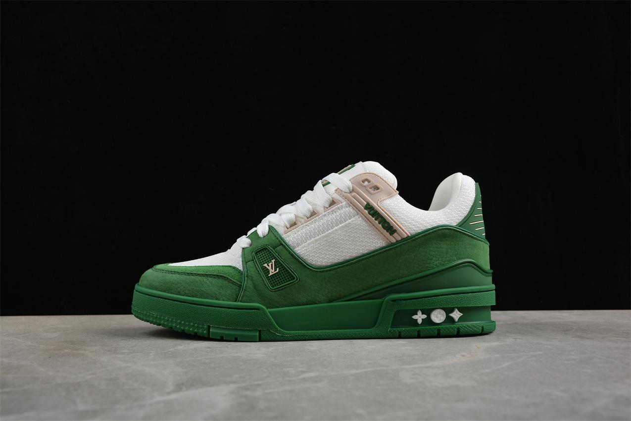 Louis Vuitton Trainer "White/Green" фото № 2