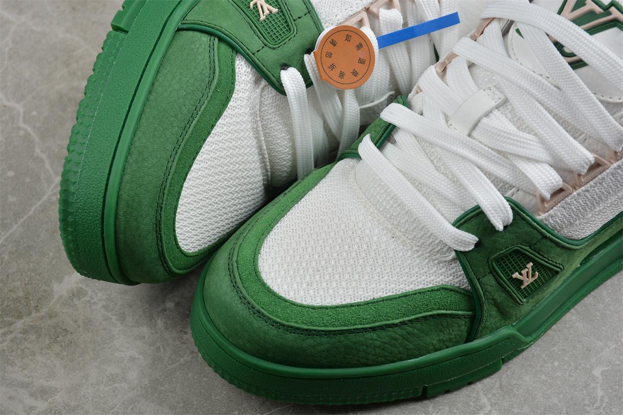Louis Vuitton Trainer "White/Green" фото № 7