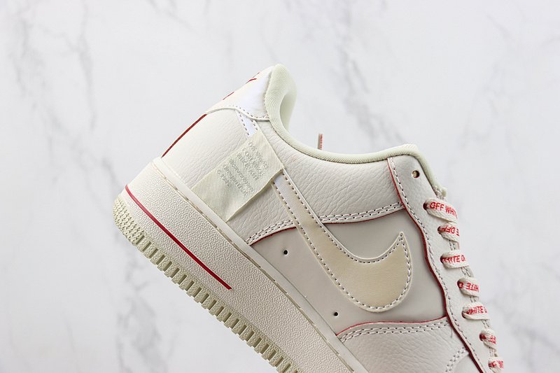 Off-White x Nike Air Force 1 Low "Cream White/Red" фото № 3