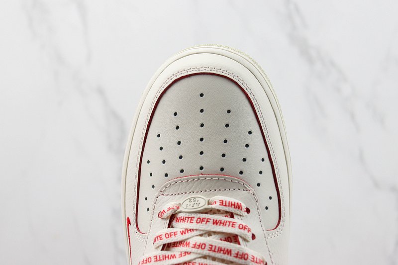 Off-White x Nike Air Force 1 Low "Cream White/Red" фото № 4