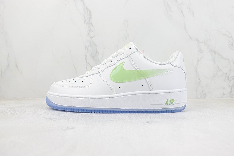 Nike Air Force 1 Low "White/Electric Green/Blue" фото № 2