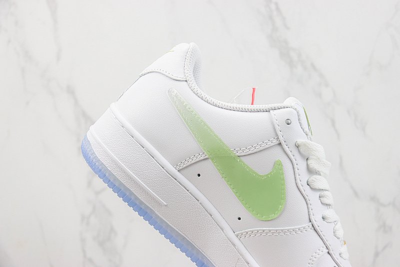 Nike Air Force 1 Low "White/Electric Green/Blue" фото № 3