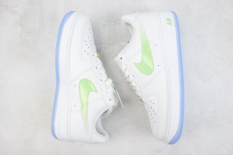 Nike Air Force 1 Low "White/Electric Green/Blue" фото № 6