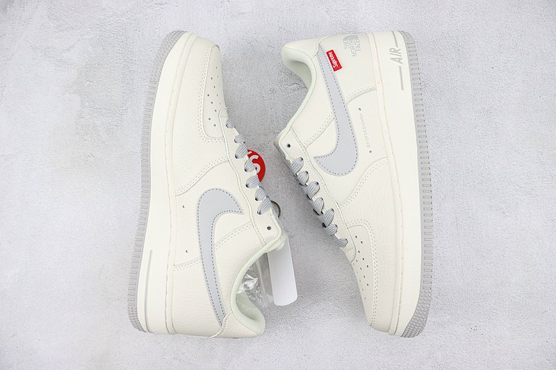 Supreme x The North Face x Nike Air Force 1 Low "White/Wolf Grey" фото № 7
