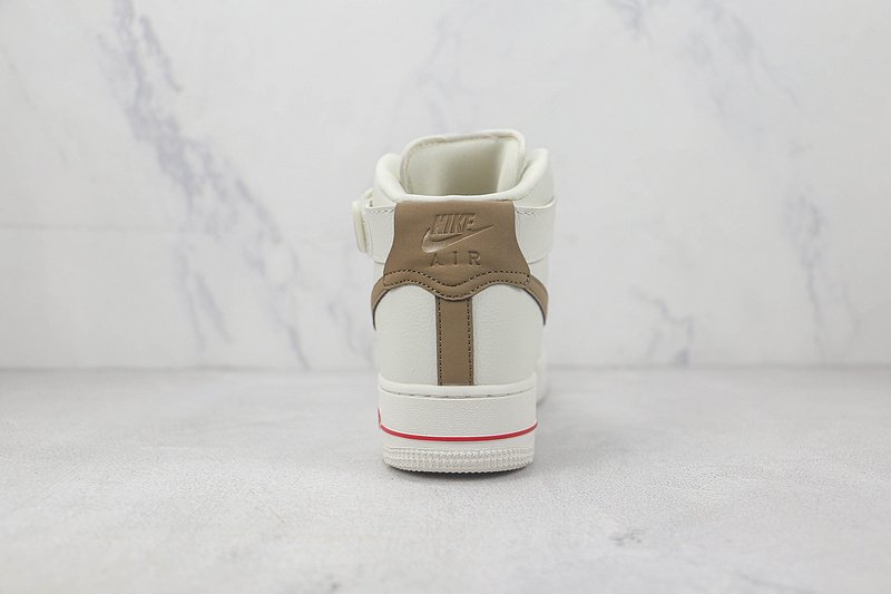 Nike Air Force 1 High "Off White/Brown/Red" фото № 9