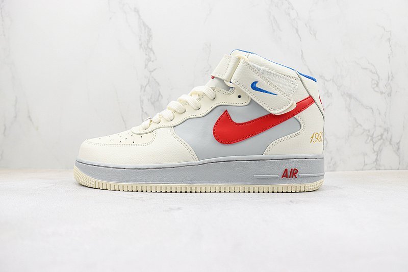 Nike Air Force 1 Mid "Wheat White/Grey/Blue" фото № 2