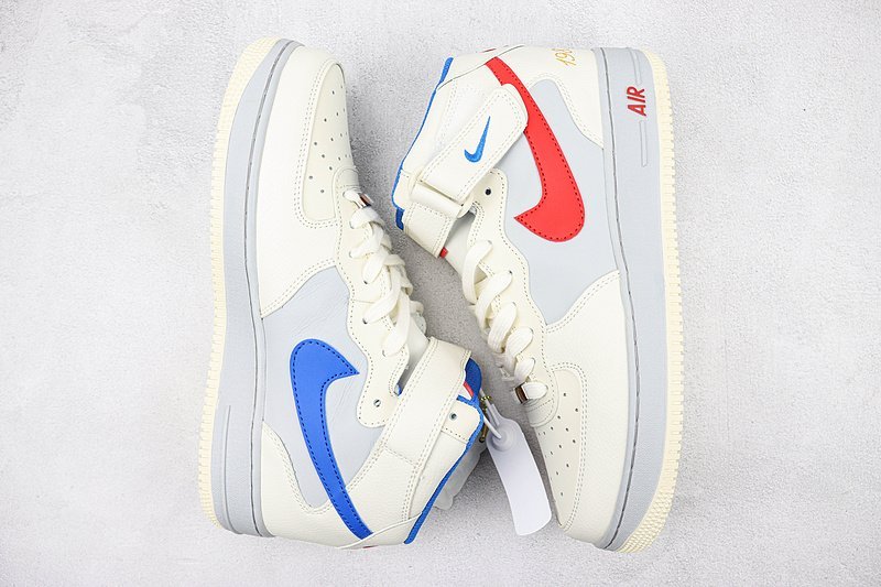 Nike Air Force 1 Mid "Wheat White/Grey/Blue" фото № 7