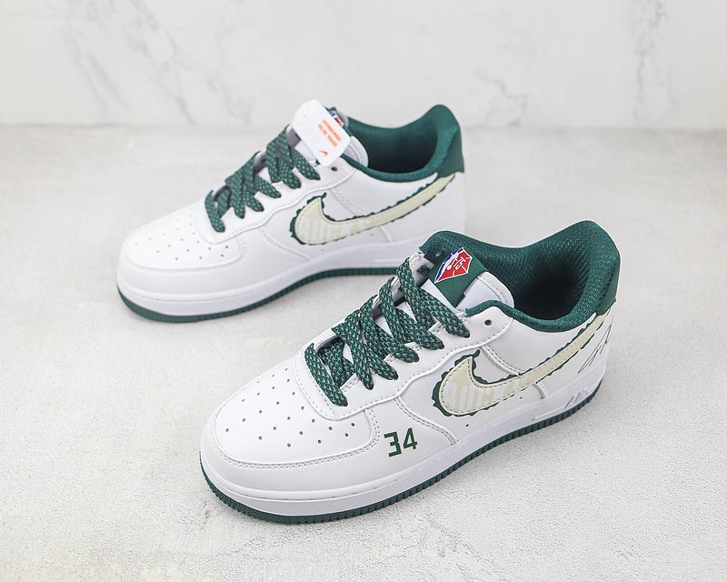 Milwaukee Bucks x Nike Air Force 1 "Dark Green/White" фото № 5