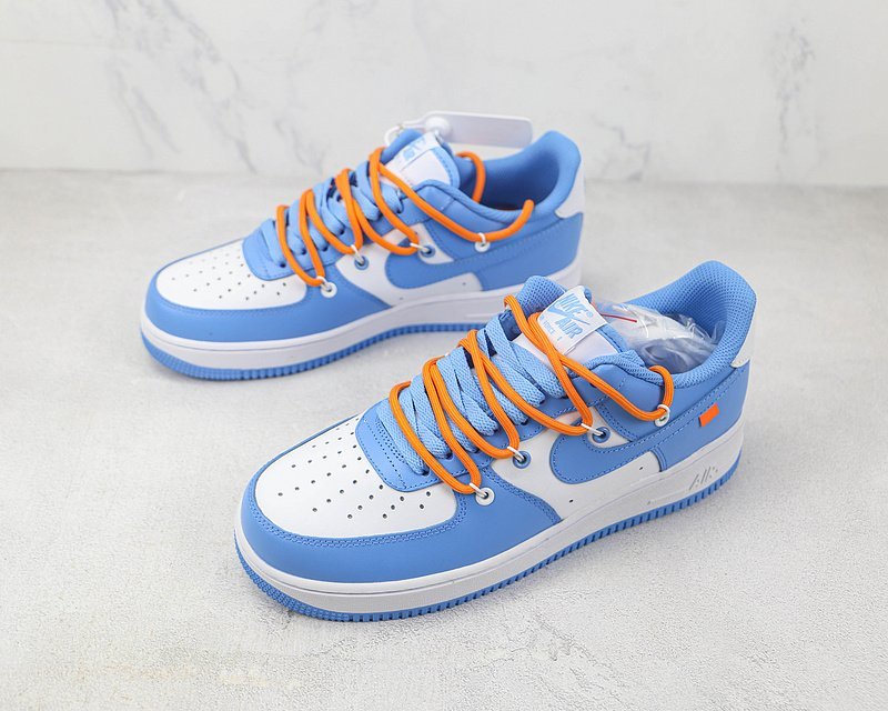 Off-White x Nike Air Force 1 Low "Blue/Orange" фото № 5