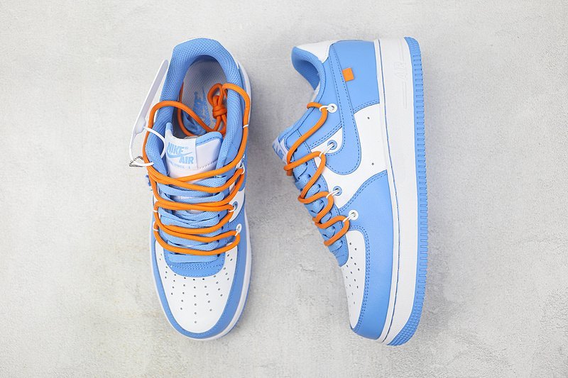 Off-White x Nike Air Force 1 Low "Blue/Orange" фото № 7
