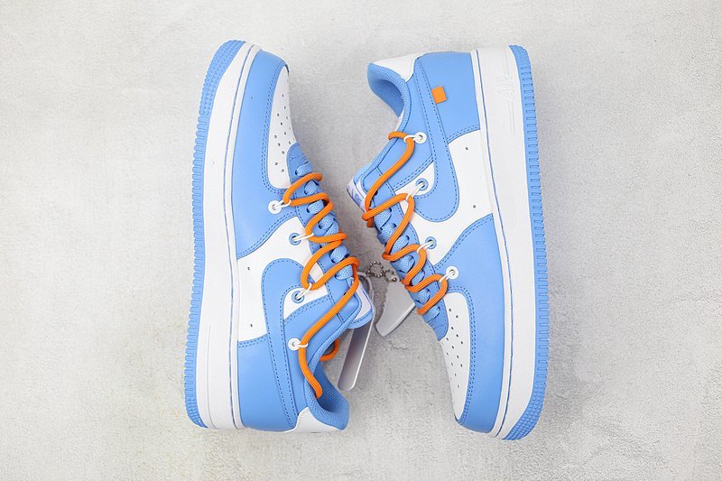 Off-White x Nike Air Force 1 Low "Blue/Orange" фото № 6