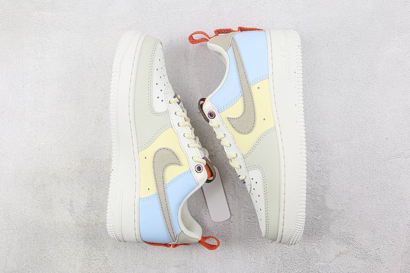 Nike Air Force 1 Low "White/Blue/Yellow" фото № 6