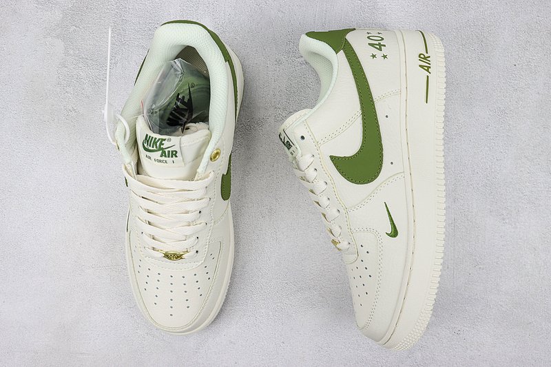 Nike Air Force 1 07 Low "40th Anniversary/Rice White/Olive Green/Gold" фото № 7