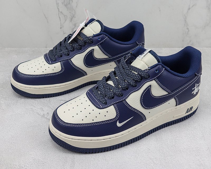 Stussy x Nike Air Force 1 "Midnight Blue/White" фото № 5