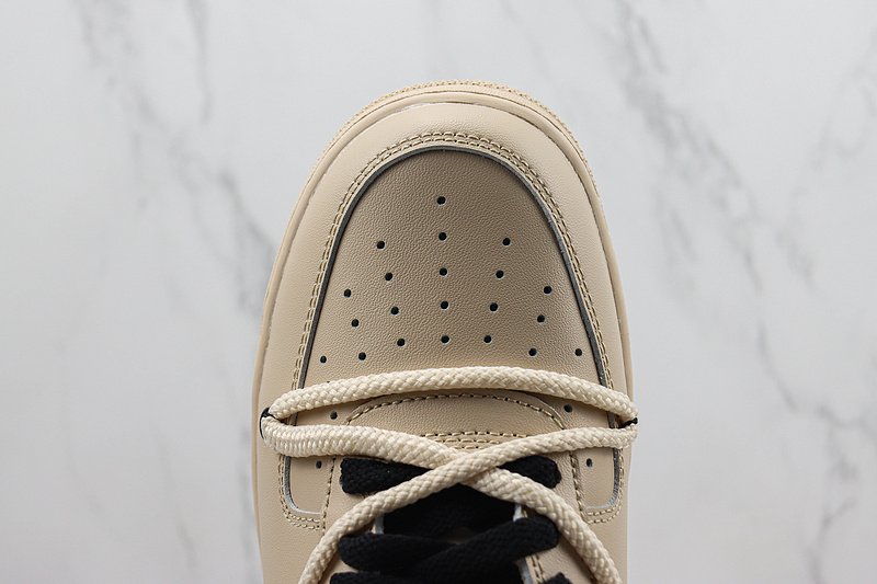 Nike Air Force 1 Low "Black Double Lacing/Beige" фото № 4