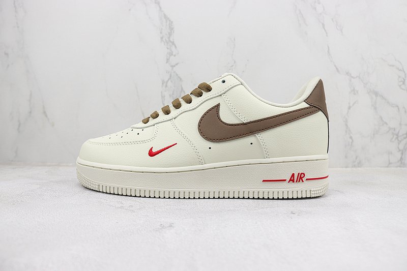 Nike Air Force 1 Low "Premium Beige/White/Brown" фото № 2