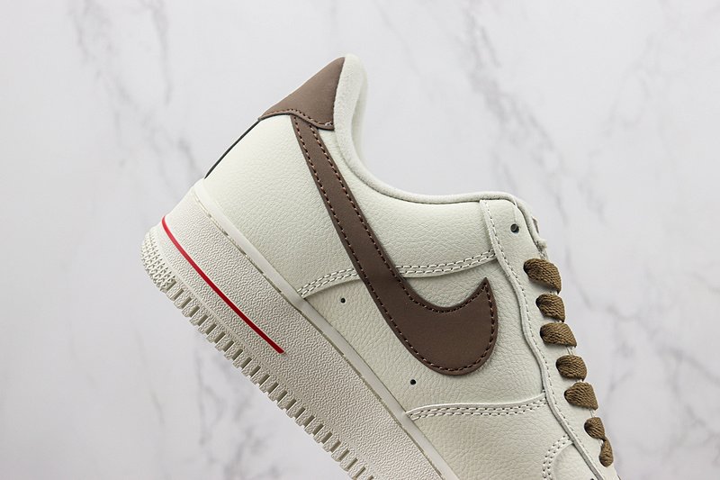 Nike Air Force 1 Low "Premium Beige/White/Brown" фото № 3