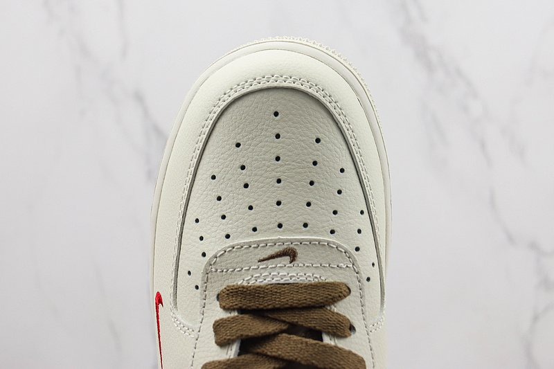 Nike Air Force 1 Low "Premium Beige/White/Brown" фото № 4