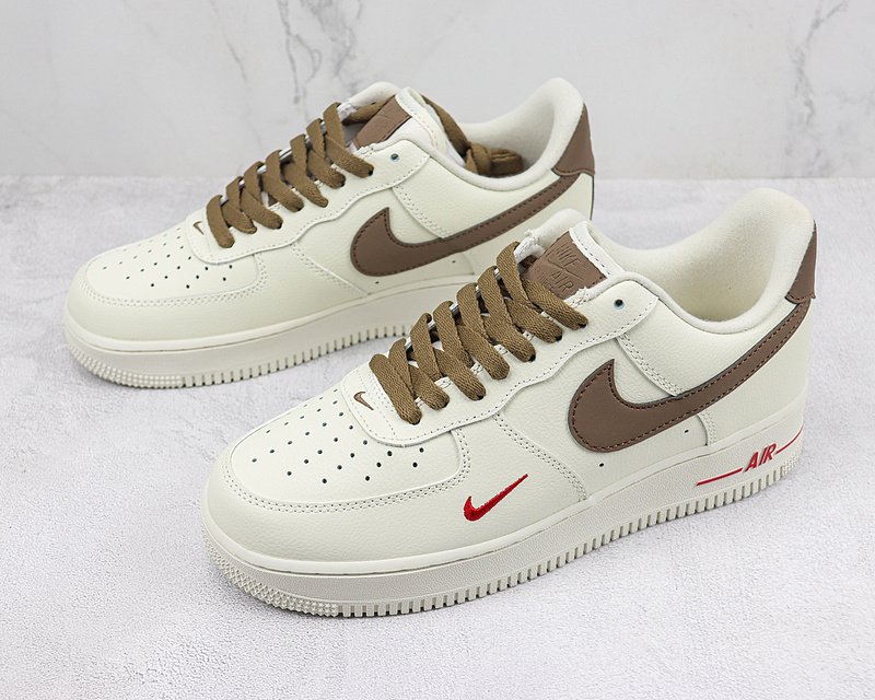 Nike Air Force 1 Low "Premium Beige/White/Brown" фото № 5