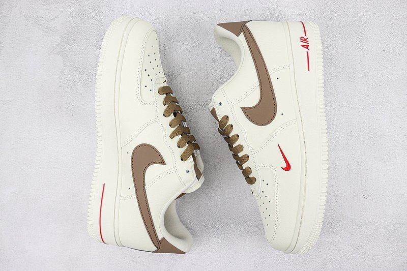 Nike Air Force 1 Low "Premium Beige/White/Brown" фото № 6