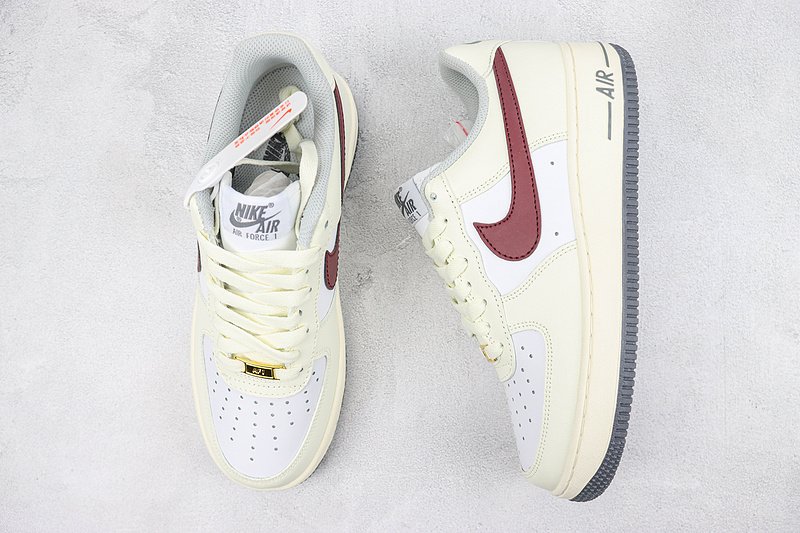 Nike Air Force 1 Low "Flower Messenger/Cream White/White/Red" фото № 7