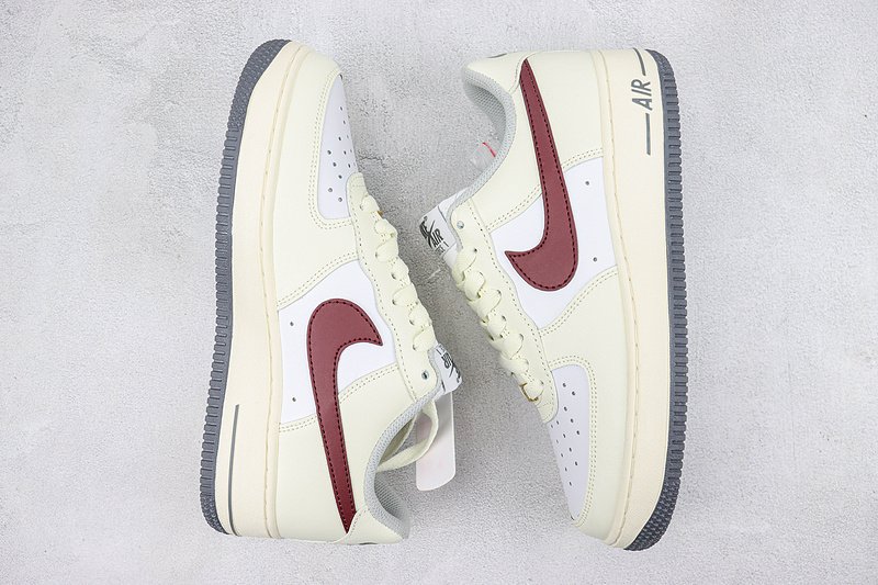 Nike Air Force 1 Low "Flower Messenger/Cream White/White/Red" фото № 6