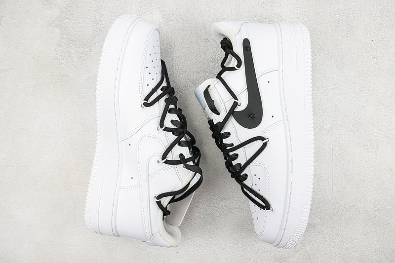 Nike Air Force 1 Low "White/Black Double Lacing" фото № 6