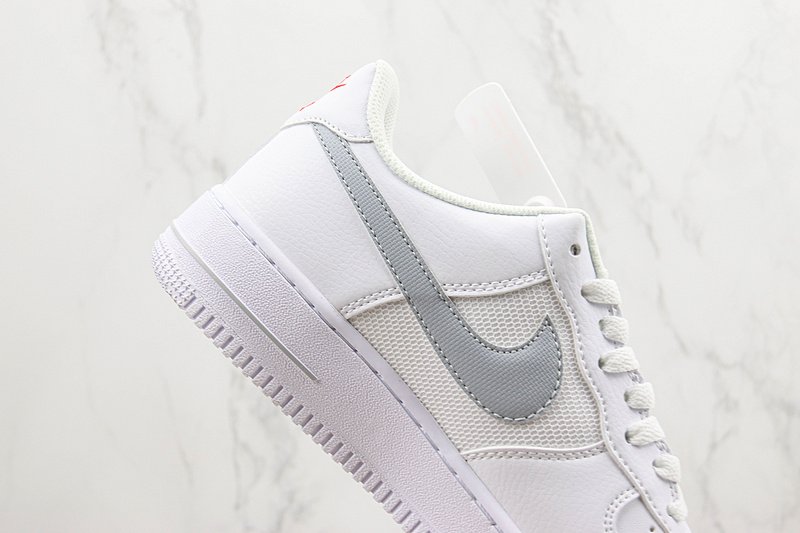 Nike Air Force 1 Low "White/Red/Grey" фото № 3