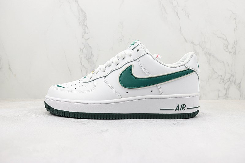 Nike Air Force 1 Low "White/University Green/Mini Swoosh" фото № 2